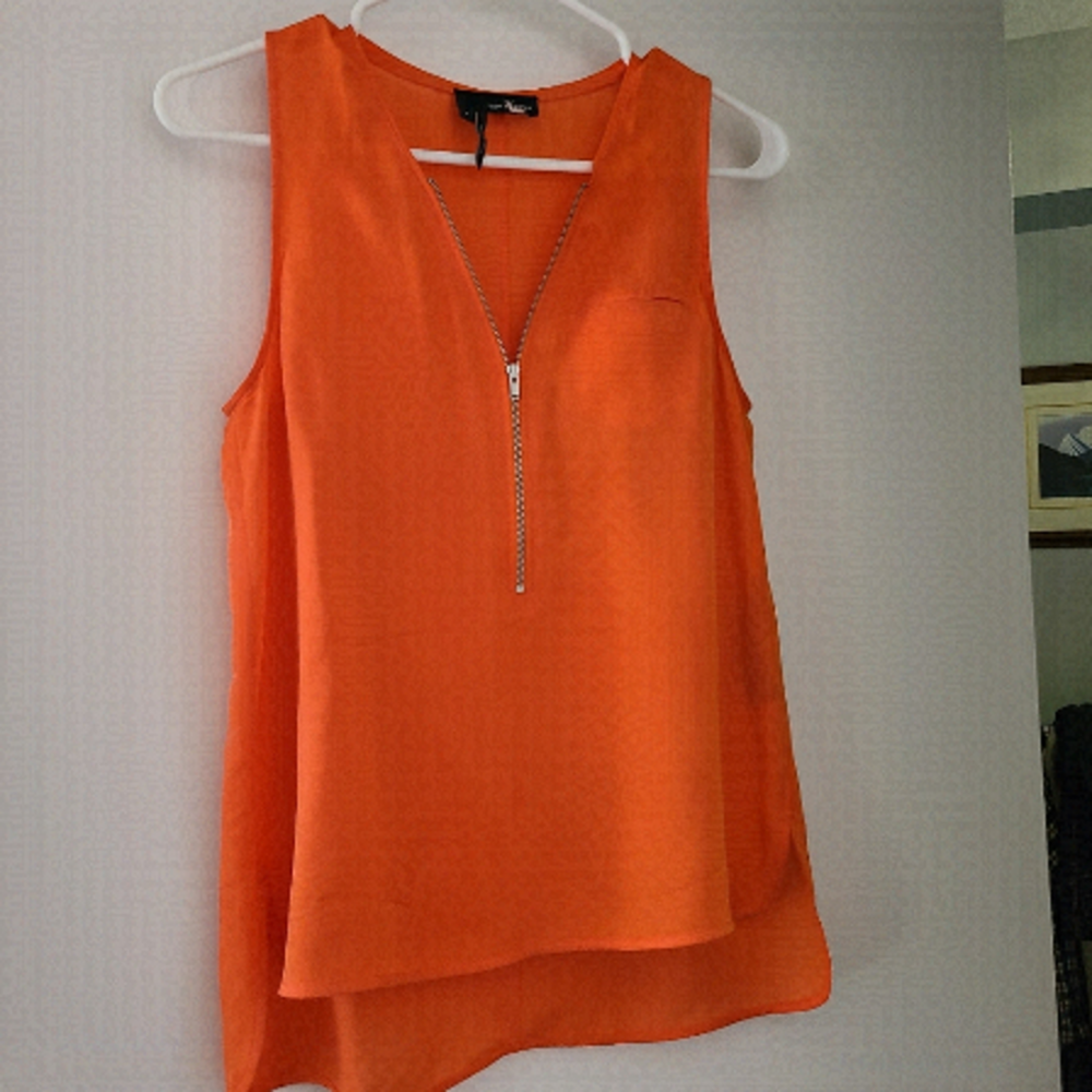 NWOT The Kooples zip front silk blouse